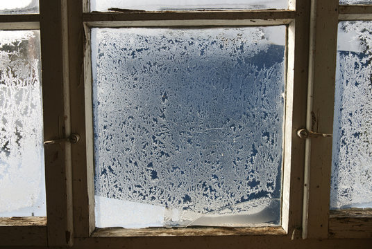 Vereiste Fensterscheibe