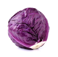 Obraz premium Red cabbage violet cabbage isolated on white background