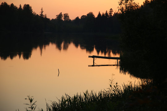 See Steg Abendrot