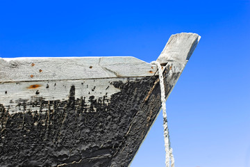 Prow of the wooden boat