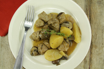 sauté de porc aux chamignons