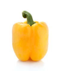sweet yellow pepper isolated on white background