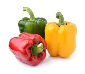 Fresh sweet pepper isolated on white background