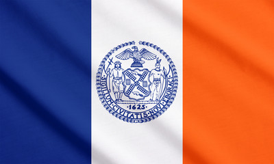 New York City flag waving