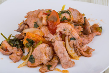 Pork and pineapple salad