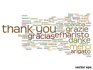 Conceptual thank you word cloud