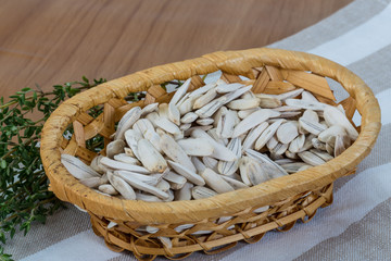 Obraz premium White sunflower seeds