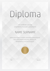 Certificate, Diploma of completion, vector design template