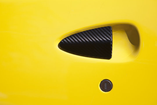 Yellow Car Door Handle