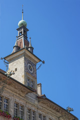 Castle clock tower in Lausanne