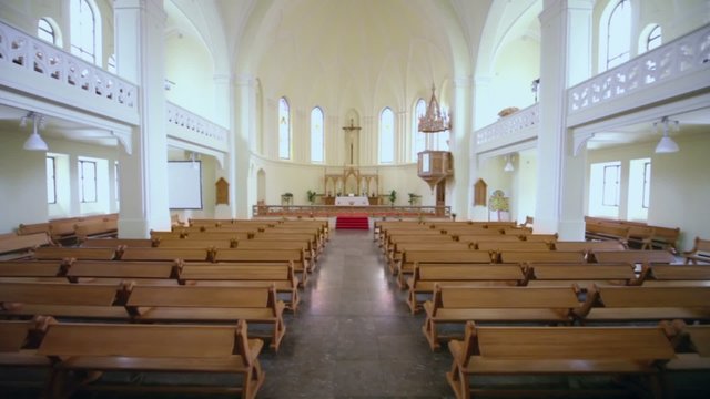 Aisle in hall of Evangelical Lutheran Cathedral