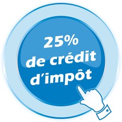 bouton 25% de crédit d'impôt