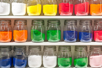 Jars of Colored Sand