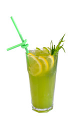 Lemon Lime smoothie shake in glass