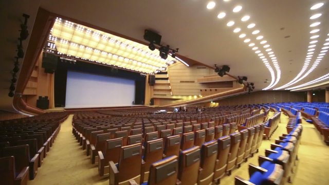 Wide review of large hall for presentation at the Kremlin Palace