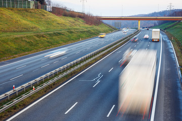 traffic on a highway