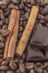 Coffee  and vanilla background