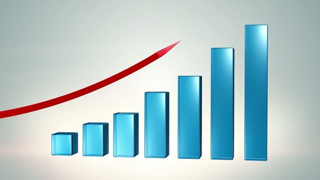 Business Chart 3D. Growing, success