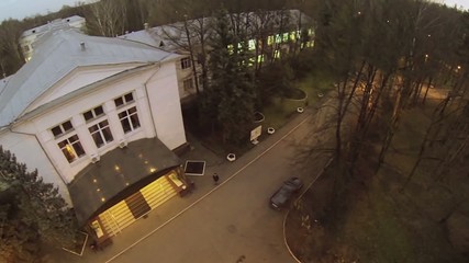 Car parked near entrance to research institute of tuberculosis