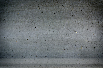Naklejka premium Dark room with concrete walls