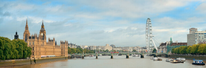 Thames River Panorama - obrazy, fototapety, plakaty