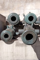 Old cannons in Moscow Kremlin. UNESCO World Heritage Site.