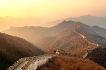 Foto auf Acrylglas Chinesische Mauer Morgen der Chinesischen Mauer