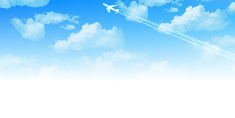 空　飛行機　背景 © J BOY