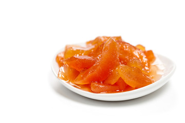 Quince Jam. Selective focus.