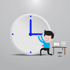 Businessman stop time,Business concept.