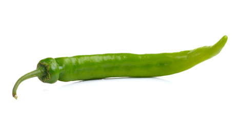 Green peppers isolated on white background