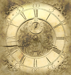 Fototapeta na wymiar Old clock background
