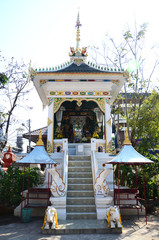 Joss house of King Mengrai Statue in Wat Ming Mueang