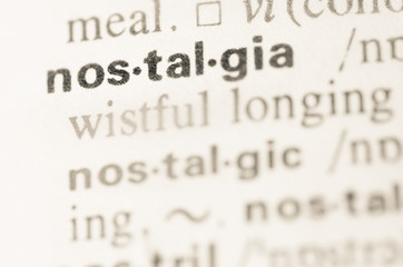 Dictionary definition of word nostalgia