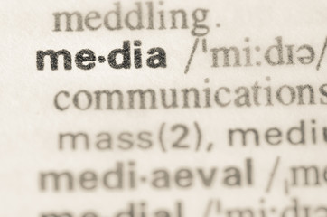 Dictionary definition of word media