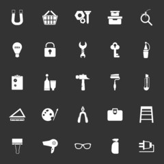 DIY icons on gray background