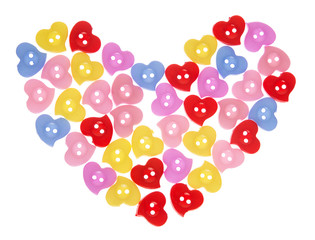 Colorful buttons heart