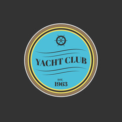 Fototapeta premium Vector yacht club logo