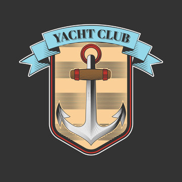 Vector yacht club logo