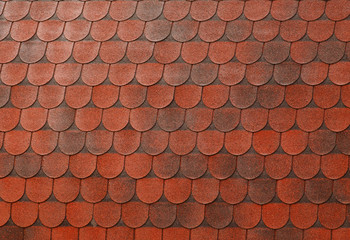 Background of red roof clay tiles