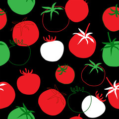 Seamless bright template of tomato