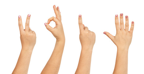 Female hands forming number 2015