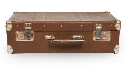 Closed old suitcase