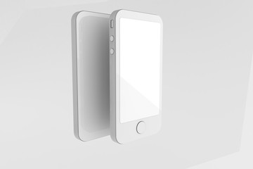White Phone Front and Back