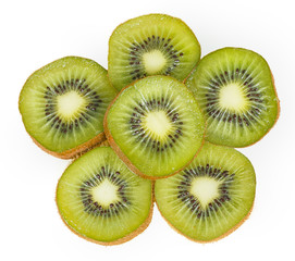 Fresh kiwi slices