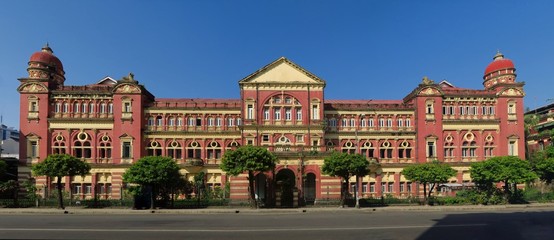 British colonial palace in Yangon, Myanmar.