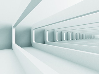 White Abstract Futuristic Corridor Architecture Background