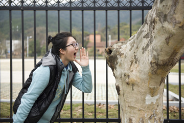 china girl in the park