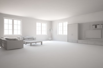 grey interior concept-3d rendering