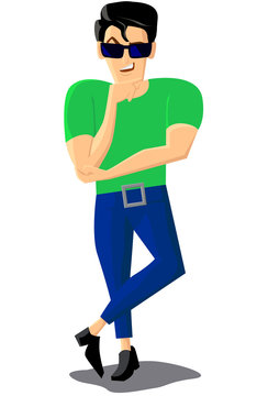 Cool handsome guy vector image